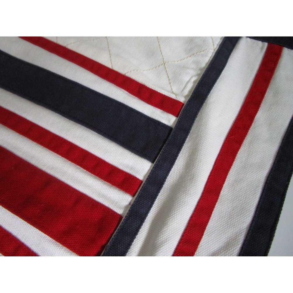 Tommy Hilfiger Home Pillow/Cushion Cover - 100% Cotton Red/White/Blue Rectangle - Picture 4 of 12